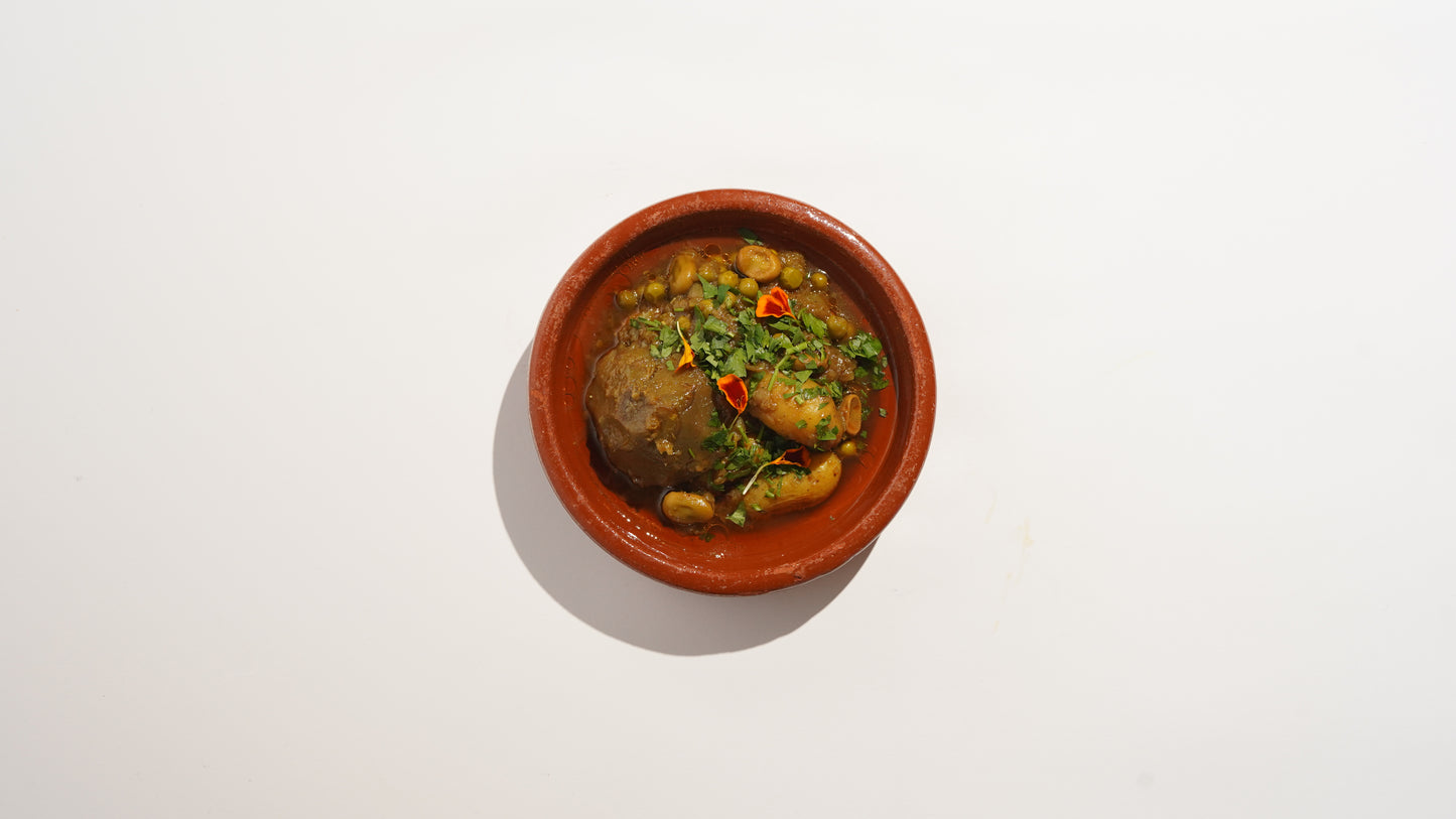 PLAT DU JOUR (MARDI) : TAJINE QOQ, FOUL & JELBANA