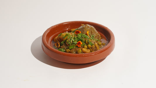 PLAT DU JOUR (MARDI) : TAJINE QOQ, FOUL & JELBANA